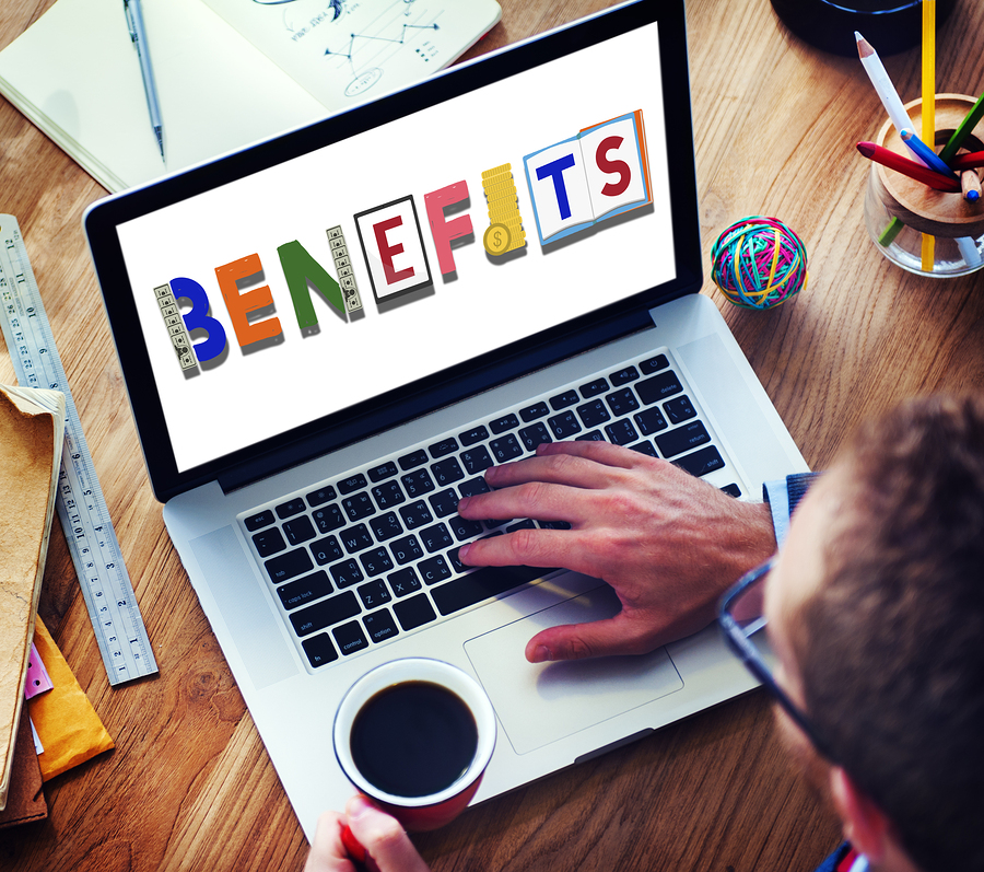 Benefits Advantage Assets Bonus Wages Concept