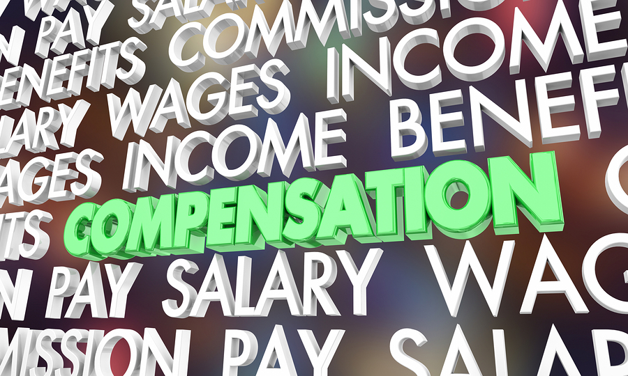 Compensation collage illustration