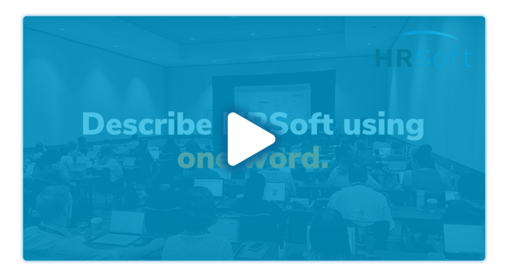 Link to video of HRSoft customers describing the company using one word